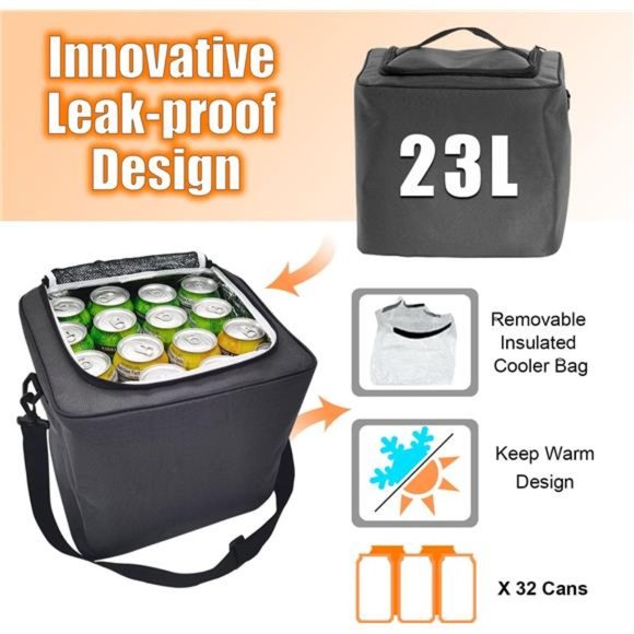 Car Trunk Organizer with Portable Leakproof Cooler Bag,Foldable Cover,Adjustable - Picture 6 of 7